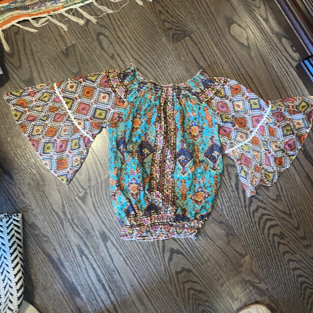 Colorful boho Paths of the Spirit blouse